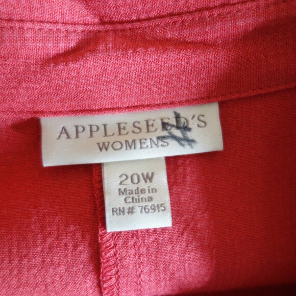 APPLESEEDS Drawstring Button Front Dress w/ pockets– Plus Size 20W - Picture 6 of 9